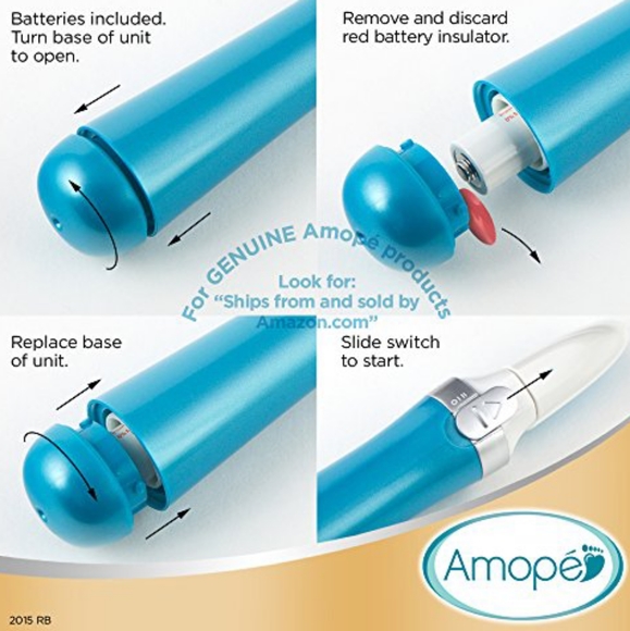 NWT Amopé Pedi Perfect Electronic Nail Care System + 2 Refill pkgs! - Picture 14 of 16